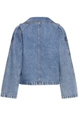 B.Young Citan Short Denim Trench Coat