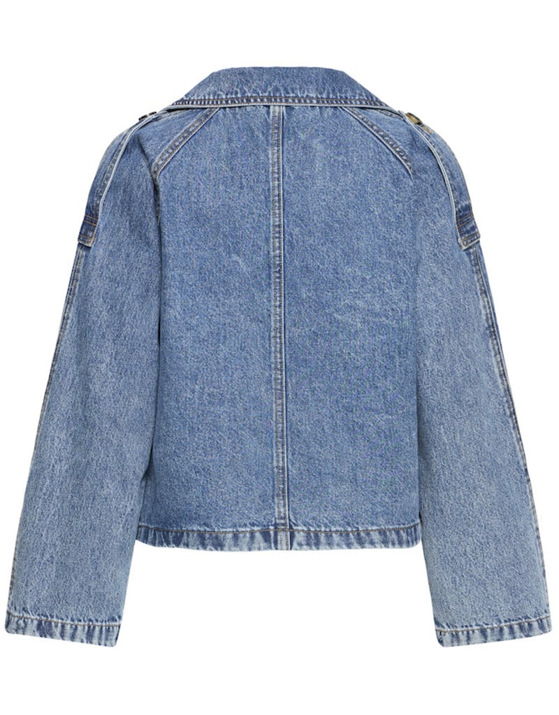 B.Young Citan Short Denim Trench Coat