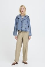 B.Young Citan Short Denim Trench Coat