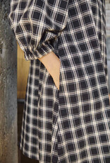 Part Two Eleina Cotton Dress in Dark Navy Check