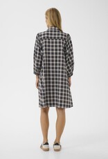 Part Two Eleina Cotton Dress in Dark Navy Check