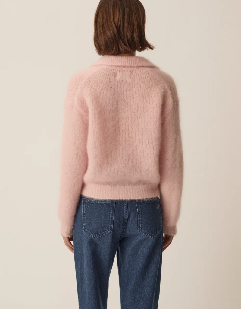 Des Petits Hauts Alpolo Collar Cardigan in Lavender