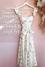 Dress Forum Everlasting Bustier Flutter Dress in Chateau Rose