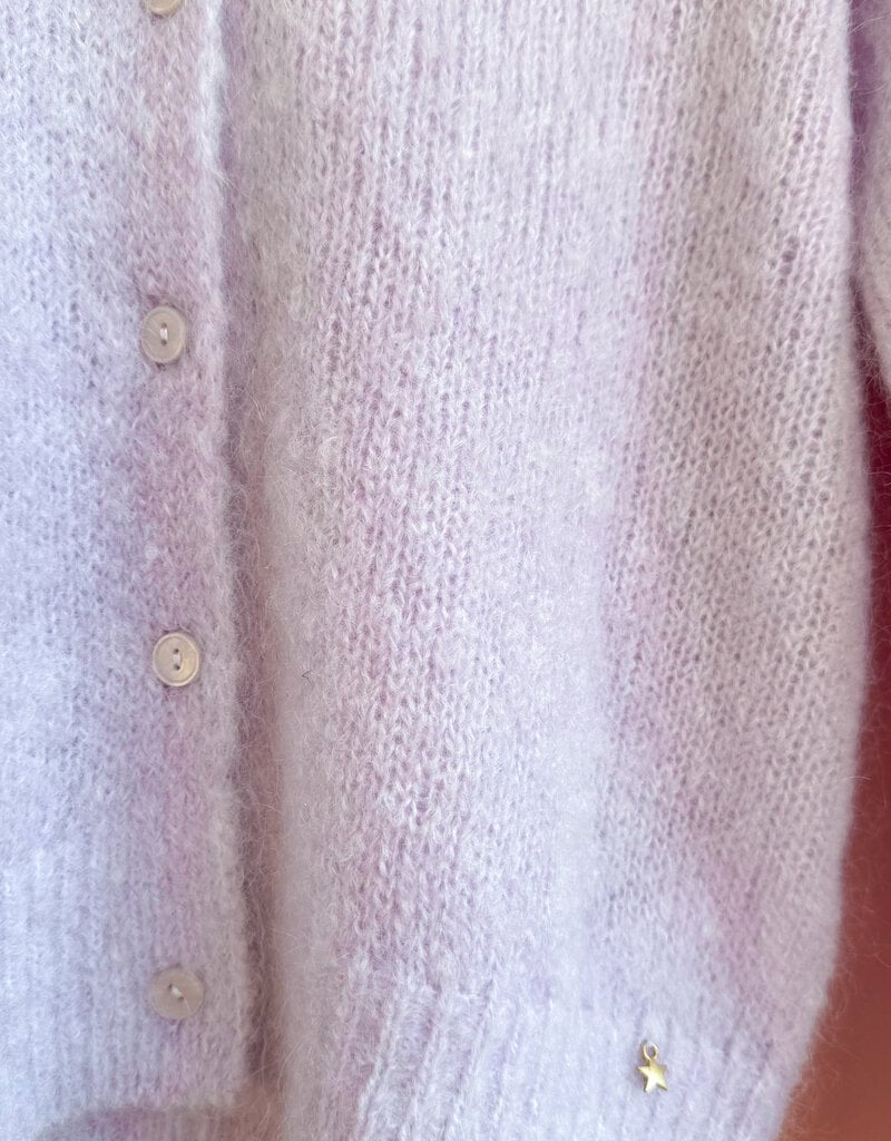 Des Petits Hauts Alpolo Collar Cardigan in Lavender