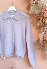 Des Petits Hauts Alpolo Collar Cardigan in Lavender