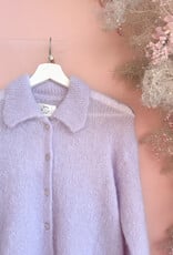 Des Petits Hauts Alpolo Collar Cardigan in Lavender