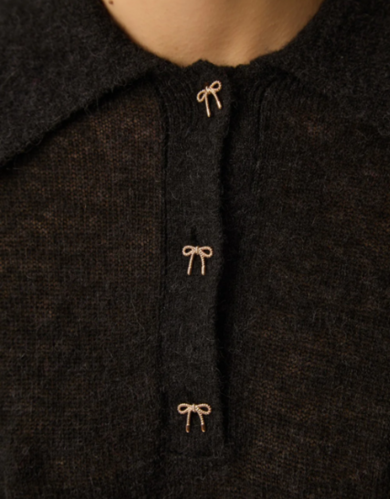 Des Petits Hauts Cowboy Knit Polo in Cream