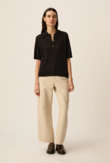 Des Petits Hauts Cowboy Knit Polo in Cream