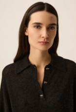 Des Petits Hauts Cowboy Knit Polo in Cream