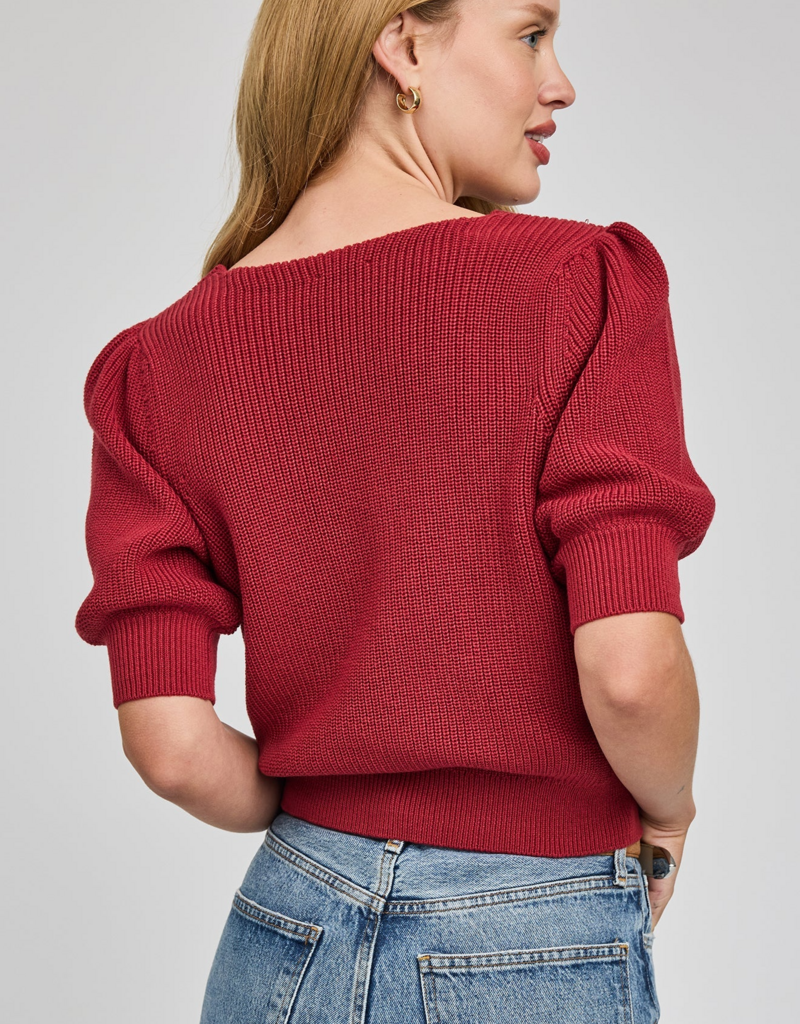 Gentle Fawn Phoebe Knit Pullover in Garnet Red