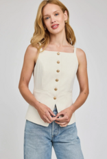 Gentle Fawn Harper Vest in Heather Cream (FINAL SALE)