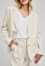 Gentle Fawn Francesca Pleated Pant in Heather Cream