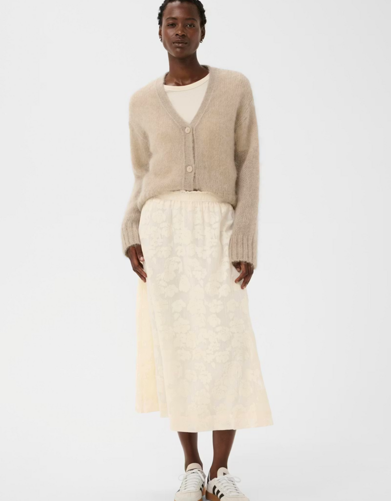 Part Two Zoya Skirt in Whisper White Blurred Floral