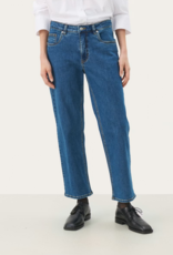 Part Two Judy High Rise Ankle Length Jeans in Medium Dark Blue