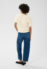 Part Two Anisette Cotton Knit Top in Whisper White