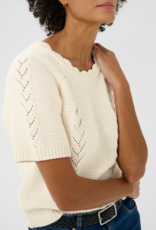 Part Two Anisette Cotton Knit Top in Whisper White