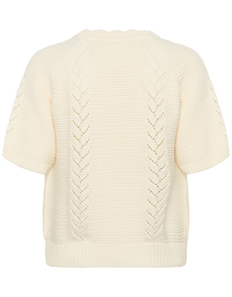 Part Two Anisette Cotton Knit Top in Whisper White