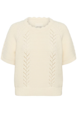 Part Two Anisette Cotton Knit Top in Whisper White