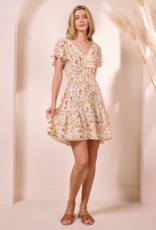 Angel Eye Gabes Mini Dress With Pockets in Butter Yellow