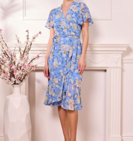 Angel Eye Tunis Wrap-Style Midi Dress