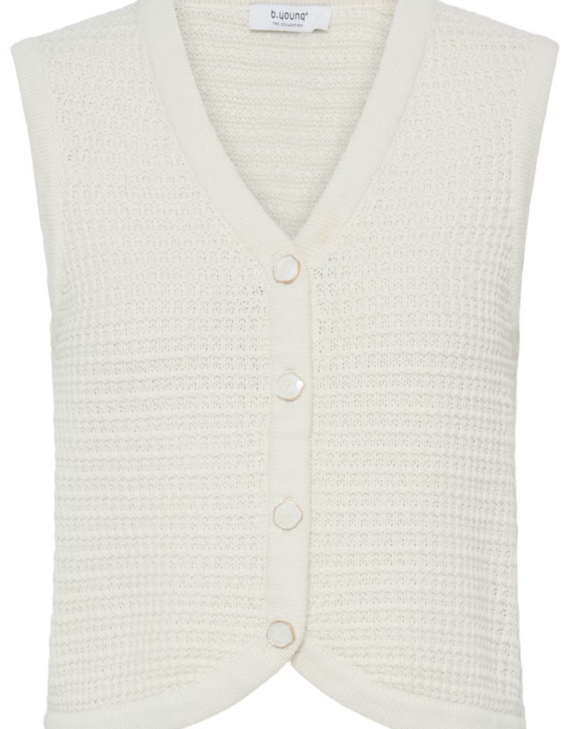 B.Young Mikala Knit Waistcoat in Birch