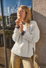 Part Two Ziva Knit Pullover in Whisper White