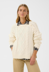 Part Two Ziva Knit Pullover in Whisper White