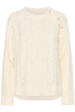Part Two Ziva Knit Pullover in Whisper White