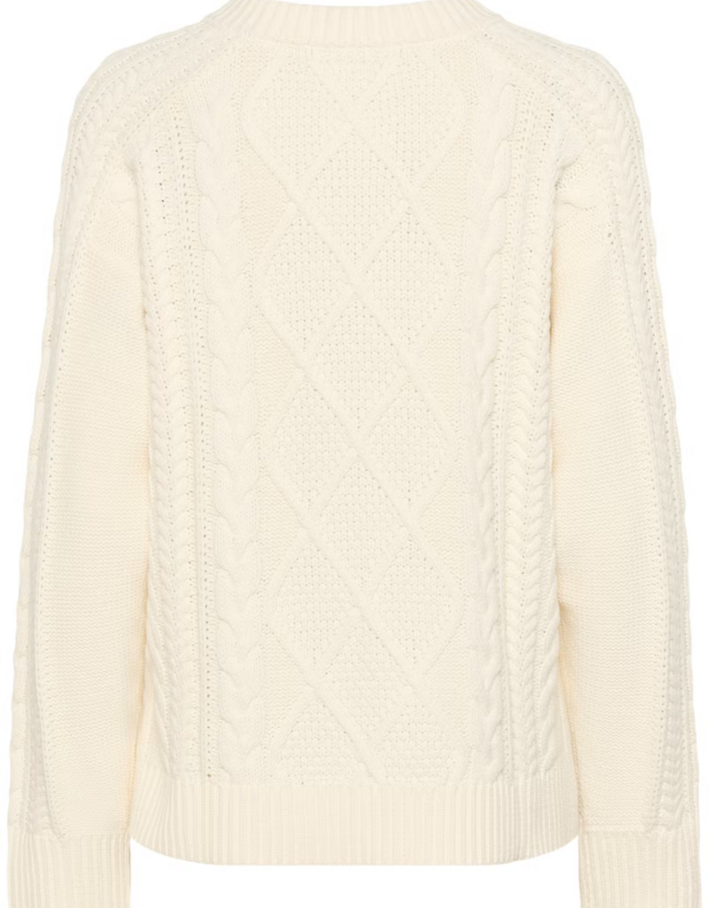 Part Two Ziva Knit Pullover in Whisper White