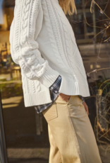 Part Two Ziva Knit Pullover in Whisper White