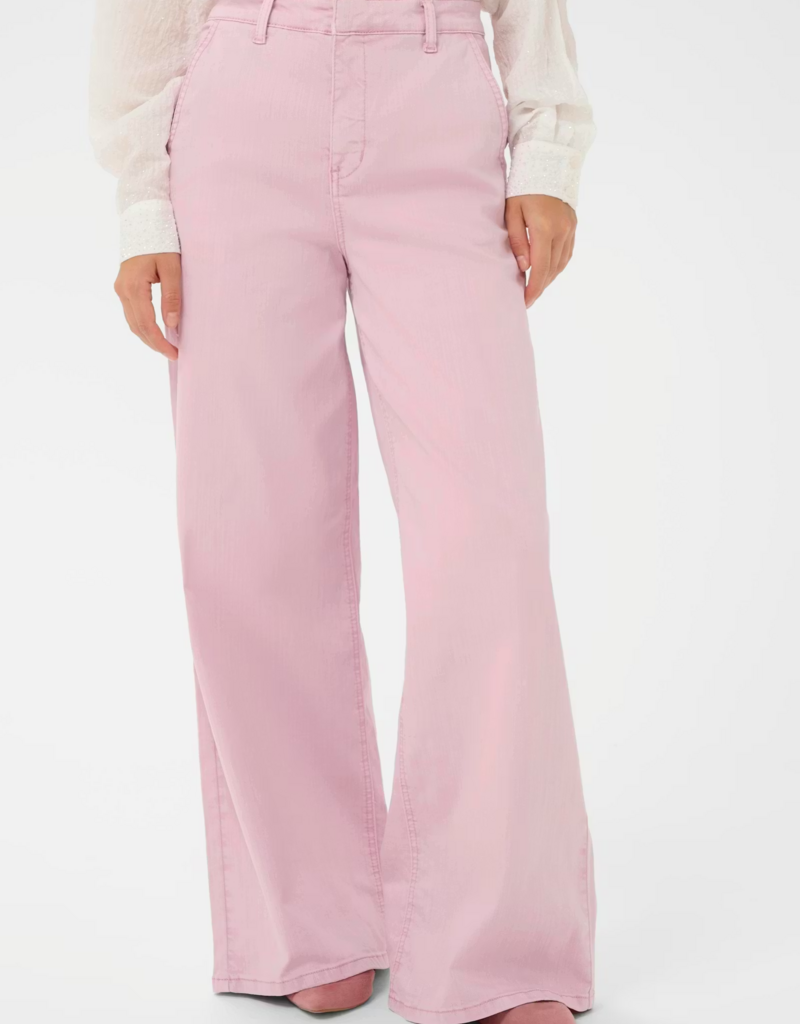 Cream Visti Coloured Denim Pants in Pink Nectar