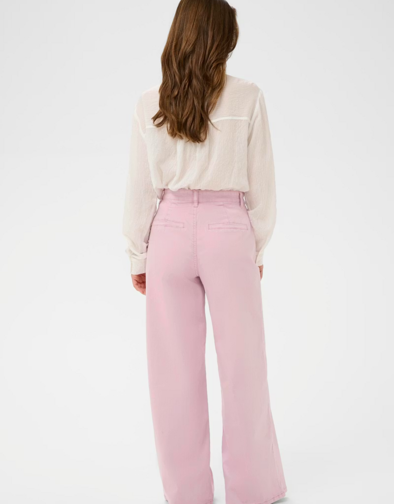 Cream Visti Coloured Denim Pants in Pink Nectar