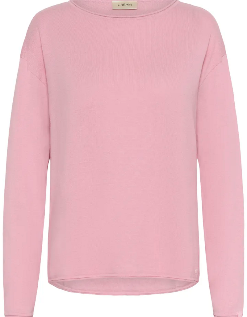 Cream Romane Pullover in Pink Nectar