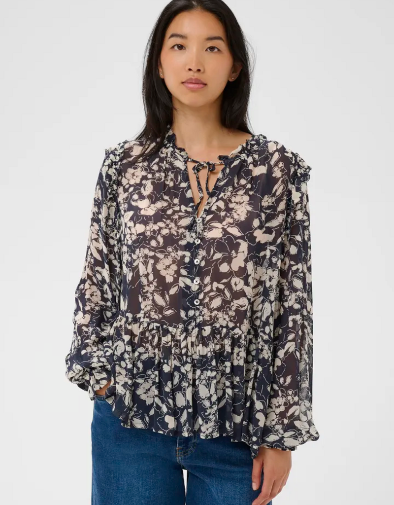 Part Two Alfrida Blouse in After Midnight Floral