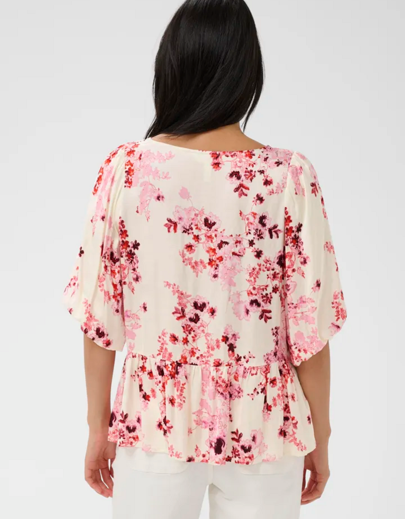 Part Two Azelia Blouse in Pink Shadow Flower Print