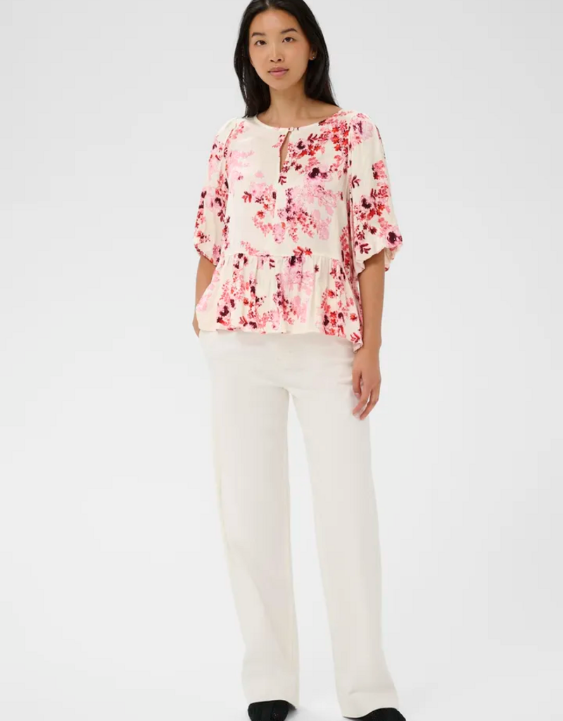 Part Two Azelia Blouse in Pink Shadow Flower Print