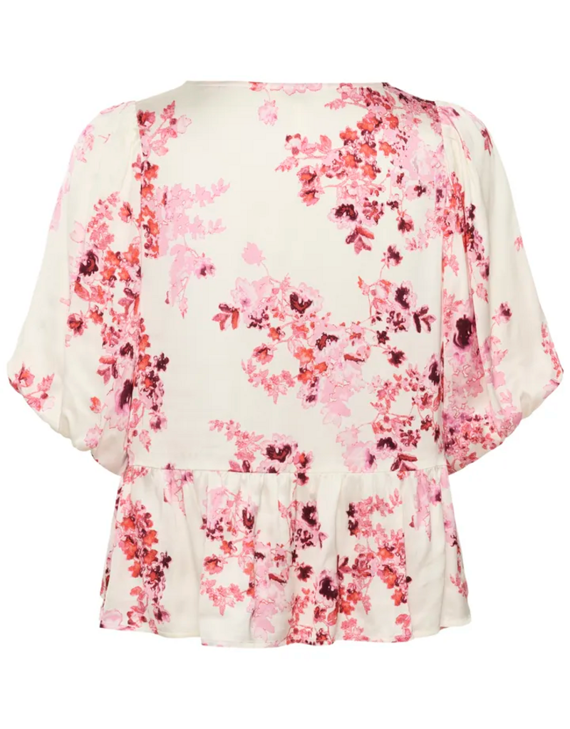 Part Two Azelia Blouse in Pink Shadow Flower Print