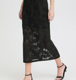 ICHI Mania Burnout Effect Skirt In Black