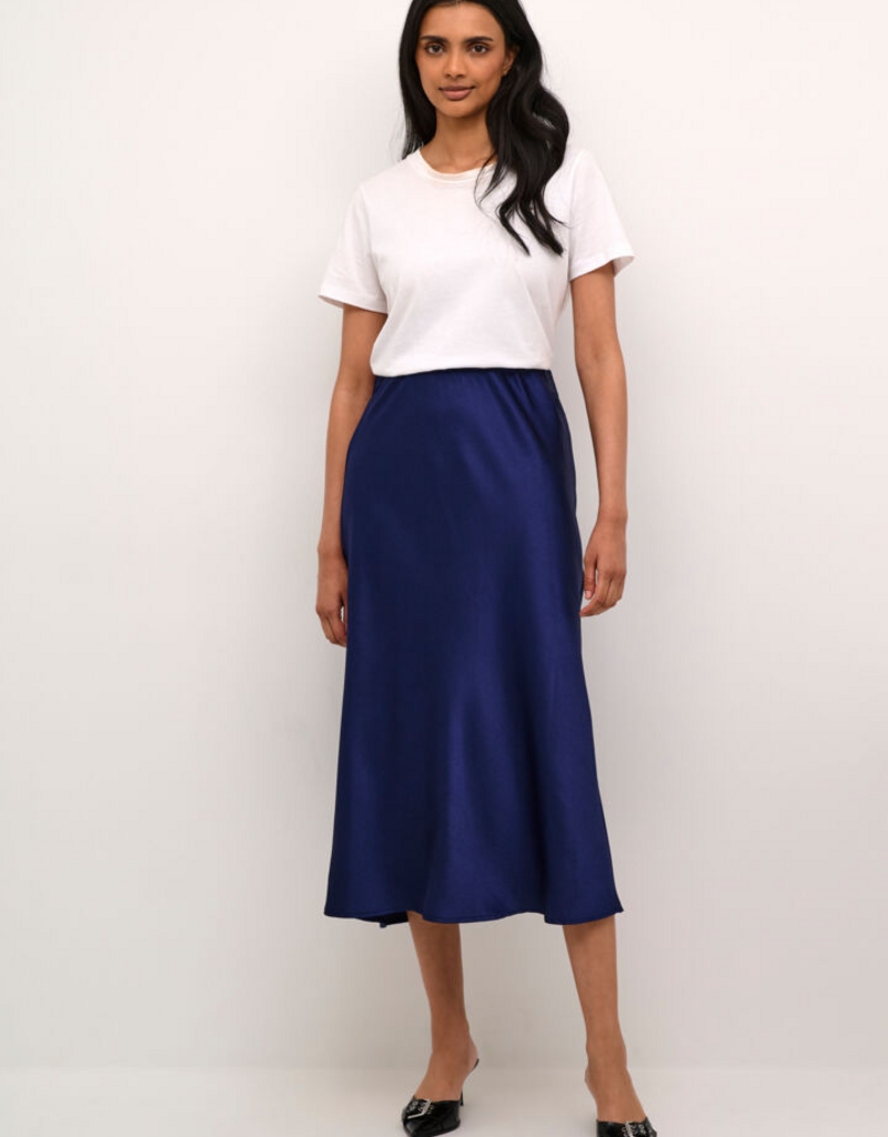 Kaffe Lotte Skirt in Midnight Marine