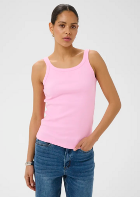 Kaffe Carna Tank Top in Pink Frosting