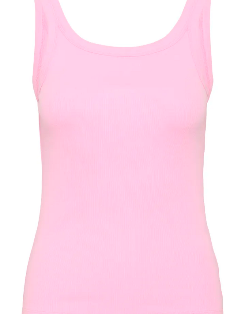 Kaffe Carna Tank Top in Pink Frosting