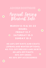 Adorn Boutique Warehouse Sale Spring 2026