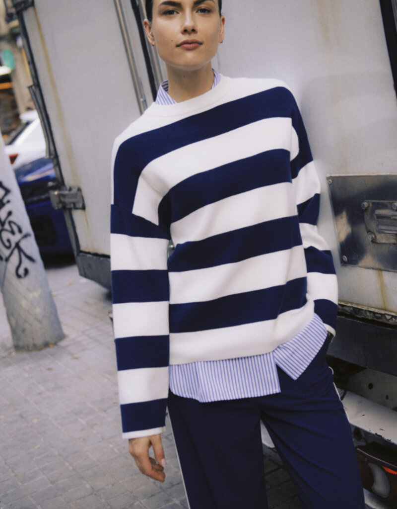 B.Young Otari Stripe Jumper in Blue Stripe