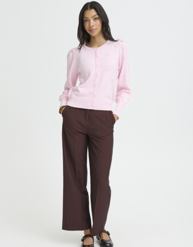 B.Young Manina Structure Cardigan in Parfait Pink