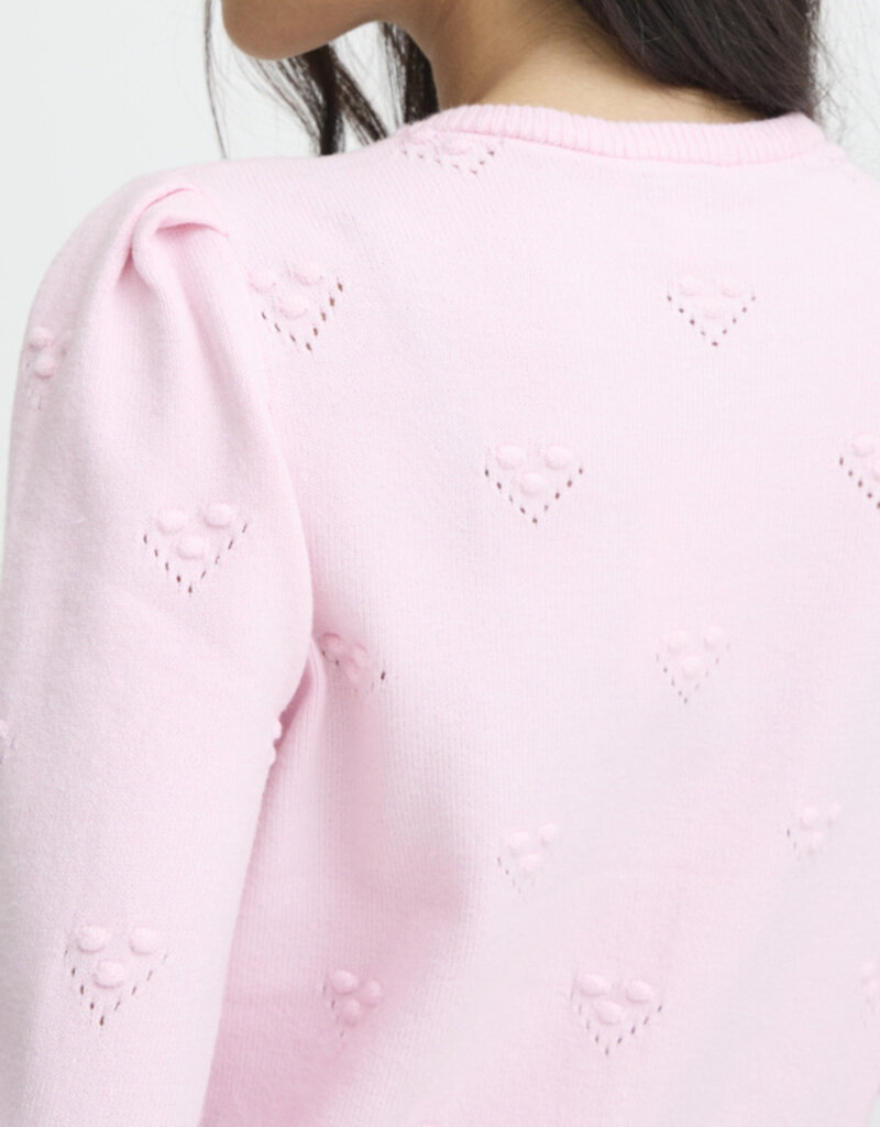 B.Young Manina Structure Cardigan in Parfait Pink