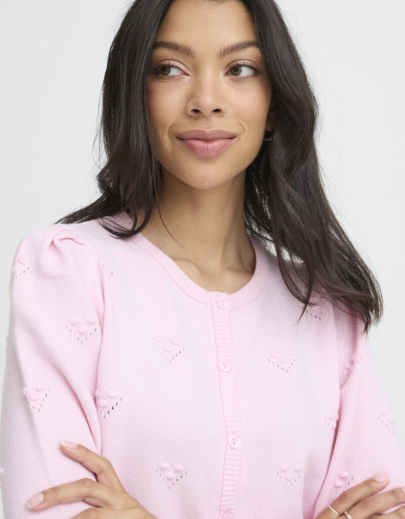 B.Young Manina Structure Cardigan in Parfait Pink
