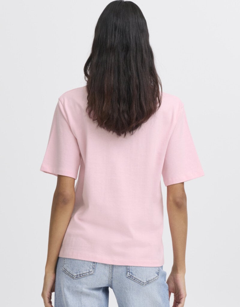 B.Young Rollo Crew Neck T-Shirt in Roseate Spoonbill Pink