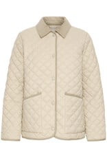 B.Young Berta Quilted Cordouroy Collar Jacket in Oyster