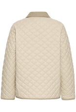 B.Young Berta Quilted Cordouroy Collar Jacket in Oyster
