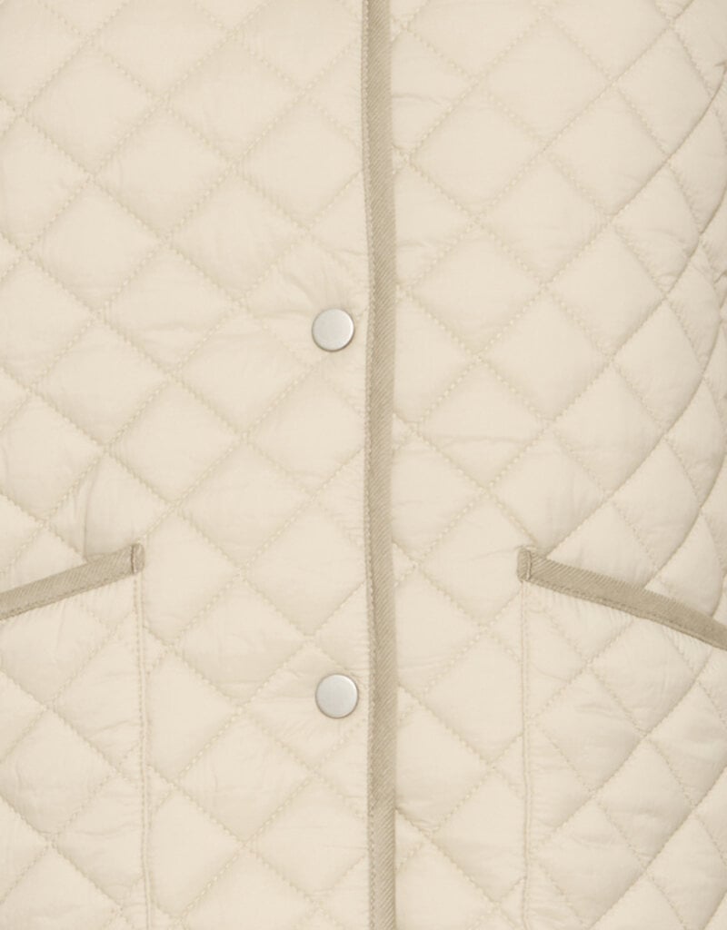 B.Young Berta Quilted Cordouroy Collar Jacket in Oyster